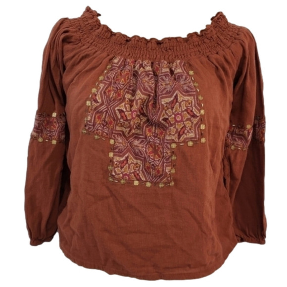 Hollister Bohemian Orange Blouse - Picture 1 of 5